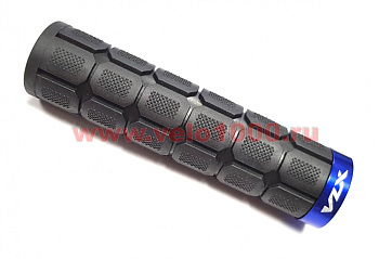 Грипсы VLX 130мм,1 lock-on, крупный рисунок (Синий)