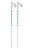 Палки горнолыжные Cober Grommet Green 14mm