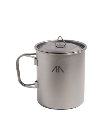 Кружка Goraa Single-Wall Titanium Mug With Folding Handle And Lid