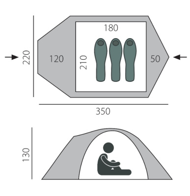Палатка BTrace Canio 3 						