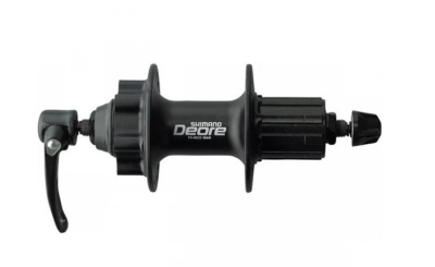 Втулка задняя Shimano Deore, M525A, 32 отв, 8/9ск, QR, 6-бол, чёрная Втулка задняя Shimano Deore, M525A, 32 отв, 8/9ск, QR, 6-бол, чёрная