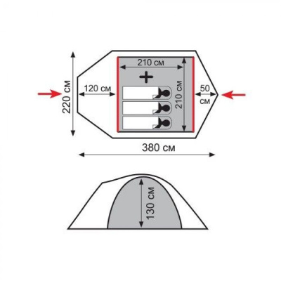 Палатка Tramp Lite Camp 3 песочный