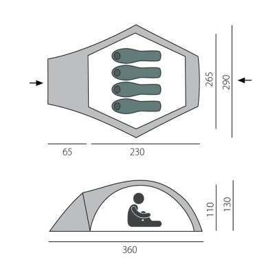 Палатка BTrace Omega 4+ 