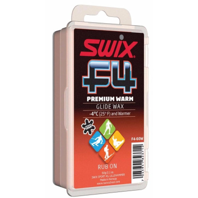 Мазь скольжения Swix Теплая F4 Plus твердая с пробкой  