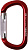 Карабин Vento Овал с байонетной муфтой красный vnt 1043