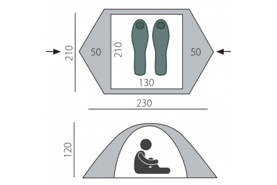 Палатка BTrace Malm 2+ 