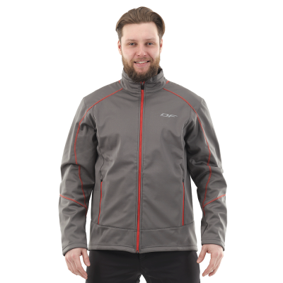 Куртка мужская Dragonfly Explorer Grey-Red,Softshell